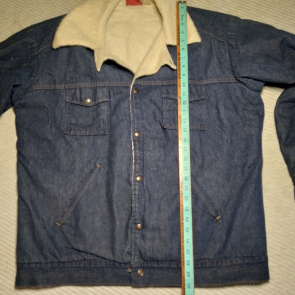 Vintage RARE* 1980s Dickies Sherpa Denim Jacket Trucker Sz XL - Picture 8 of 10